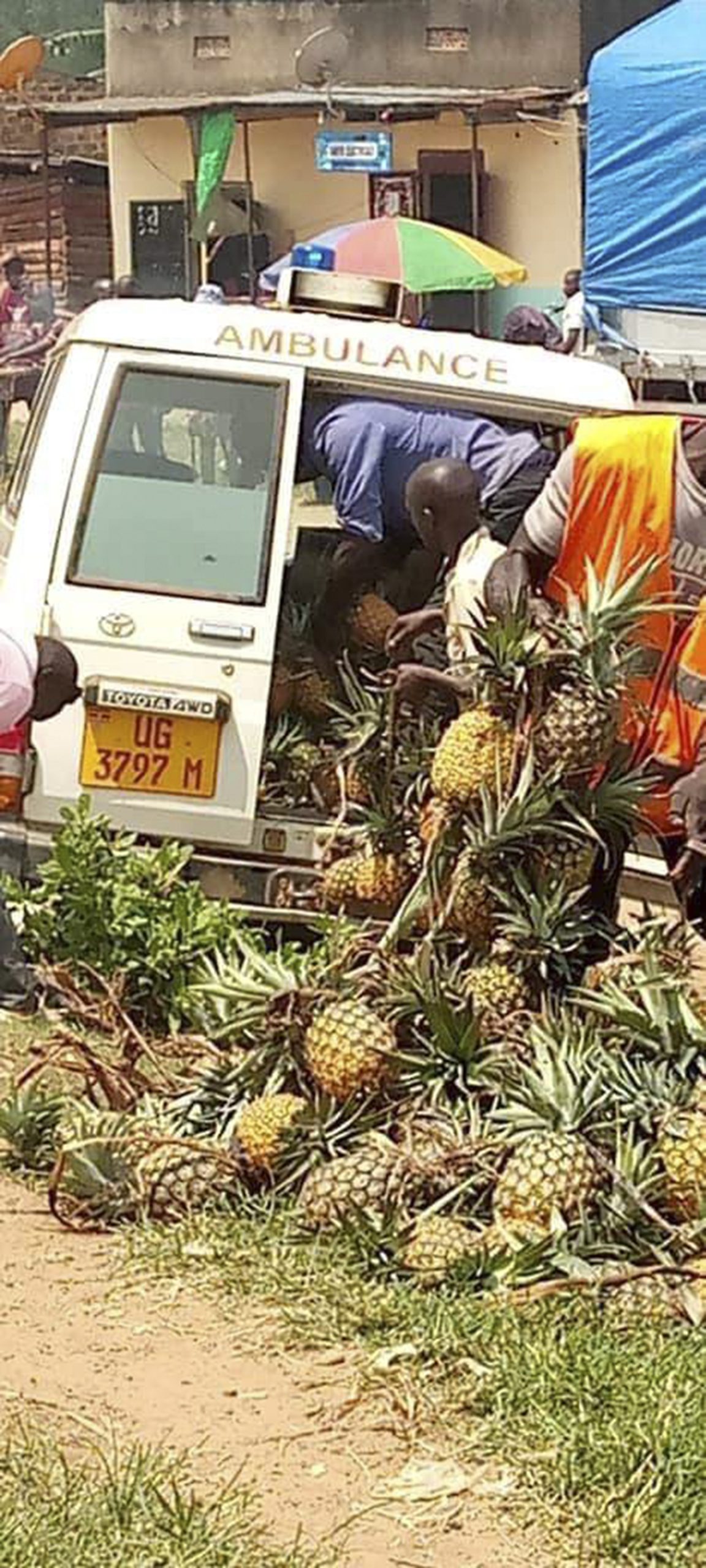 SH-ACU COORDINATES ARREST OF A DRIVER USING A GOVT AMBULANCE TO CARRY PINEAPPLES