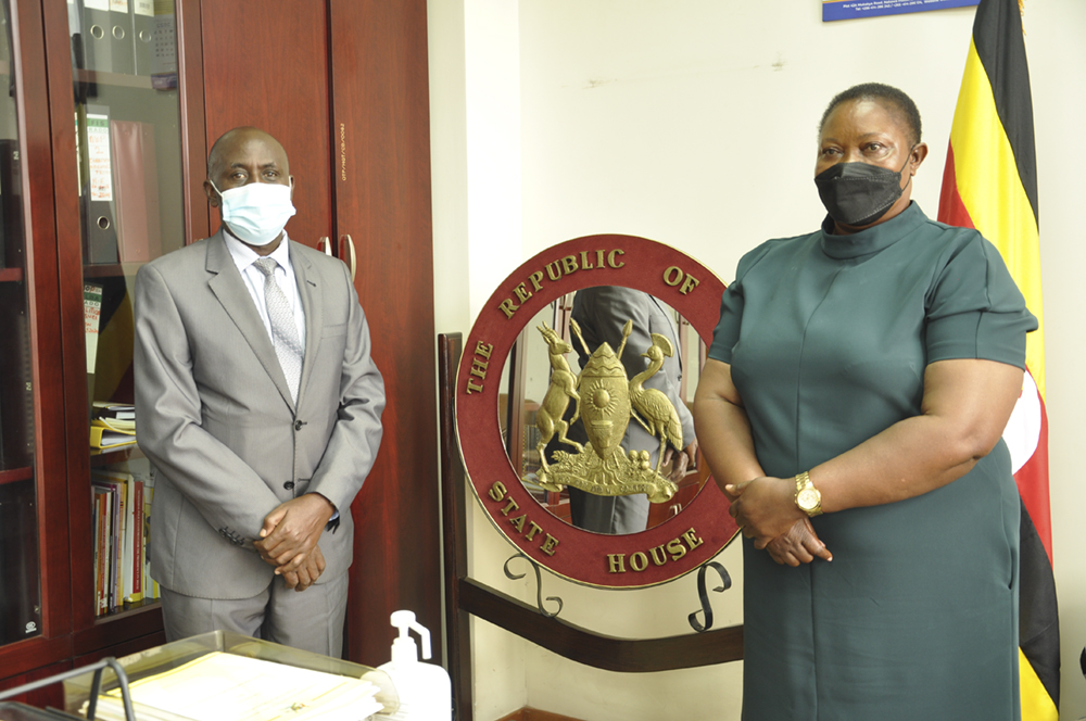 NEW SH-ACU BOSS  PAYS COURTESY CALL TO HON.MINISTER FOR PRESIDENCY