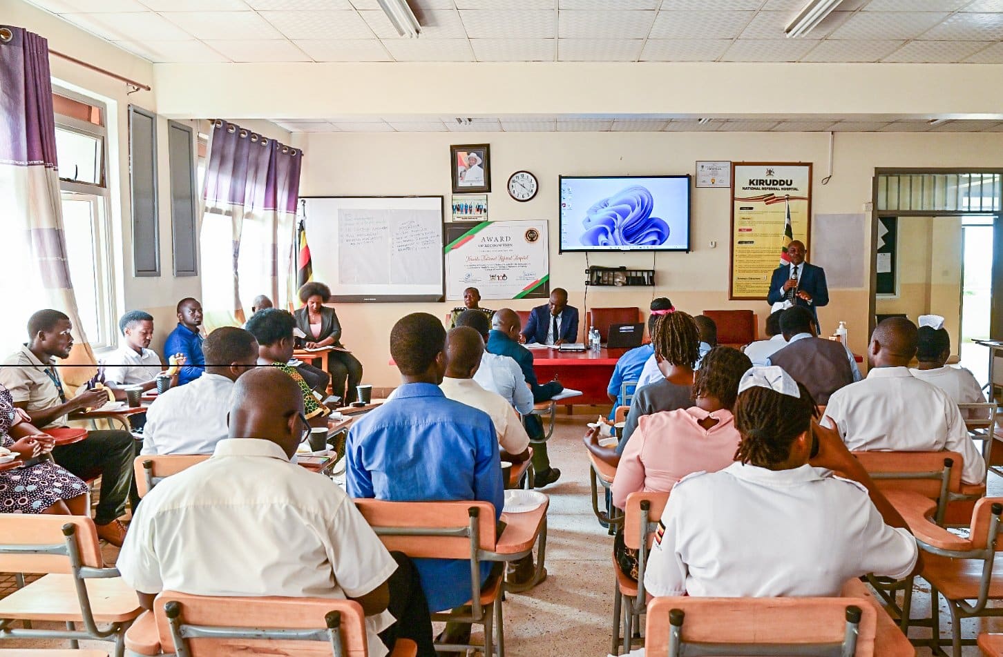 Kiruddu National Referral Hospital staff Tipped on Fighting Corruption in Healthcare.